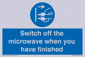 Switch off the microwave when you have finished